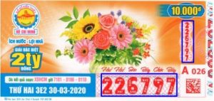 Thông tin trên tờ vé số TP. HCM